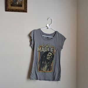 Zion Rootswear Bob Marley Shirt Women M Gray & Multicolor Tee Casual VTG Urban